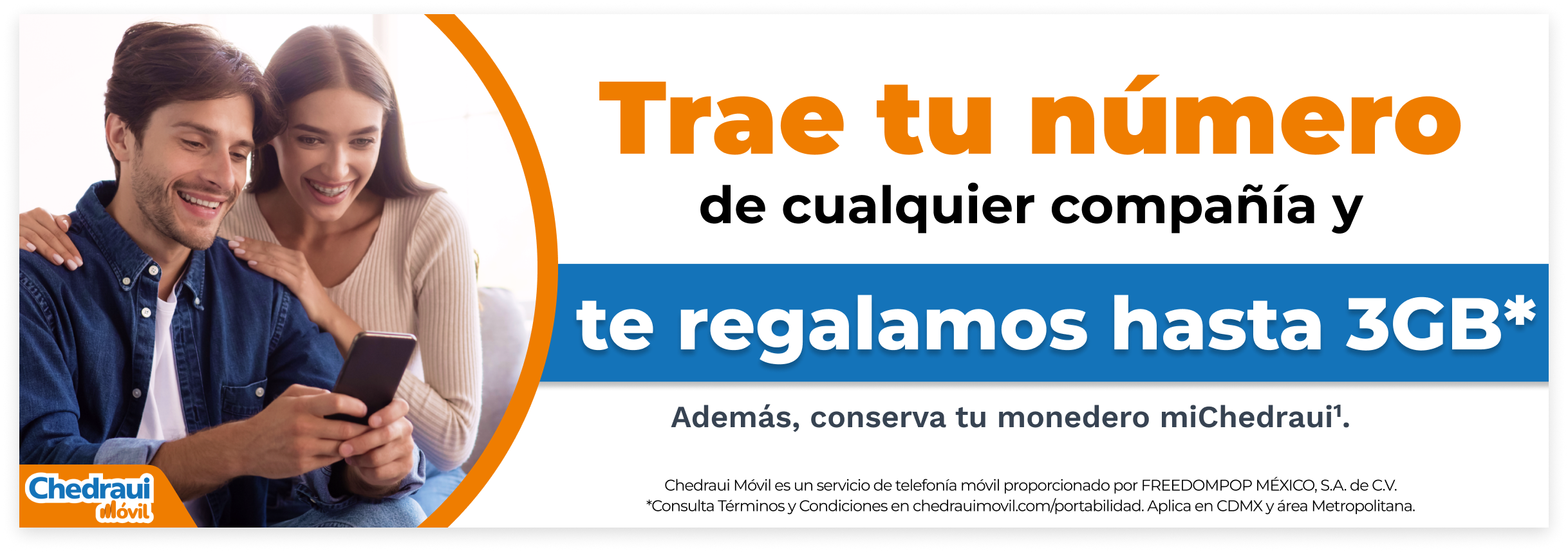 Trae tu número de cualquier compañía y te regalamos hasta 3GB
