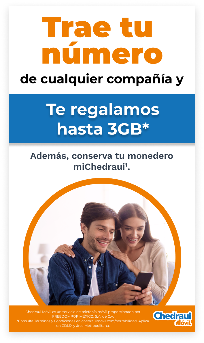 Trae tu número de cualquier compañía y te regalamos hasta 3GB